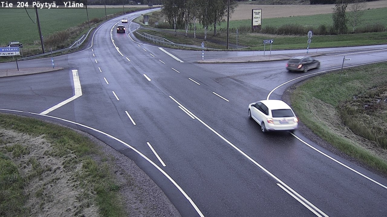 Weather Camera Image Road 204 Pöytyä, Yläne, Pöytyä, Varsinais-Suomi