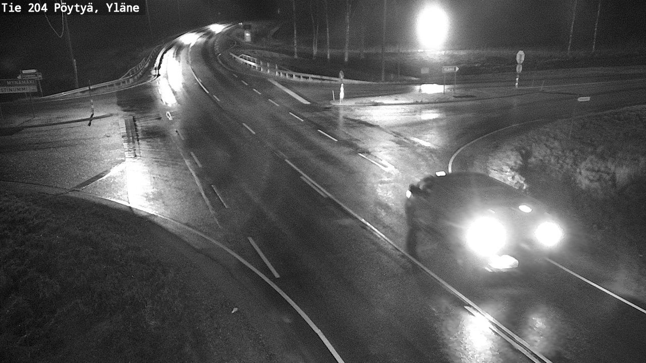 Weather Camera Image Väg 204 Pöytyä, Yläne, Pöytyä, Varsinais-Suomi