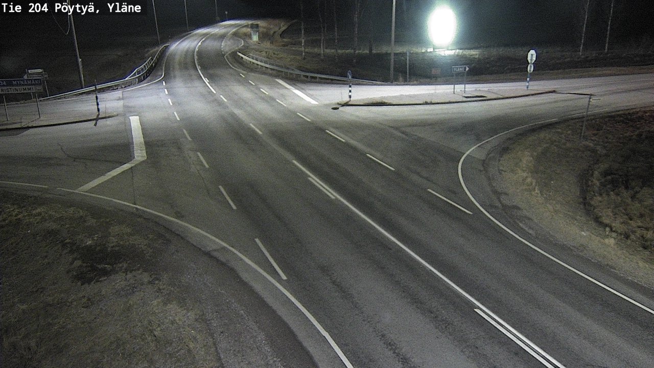 Weather Camera Image Väg 204 Pöytyä, Yläne, Pöytyä, Varsinais-Suomi