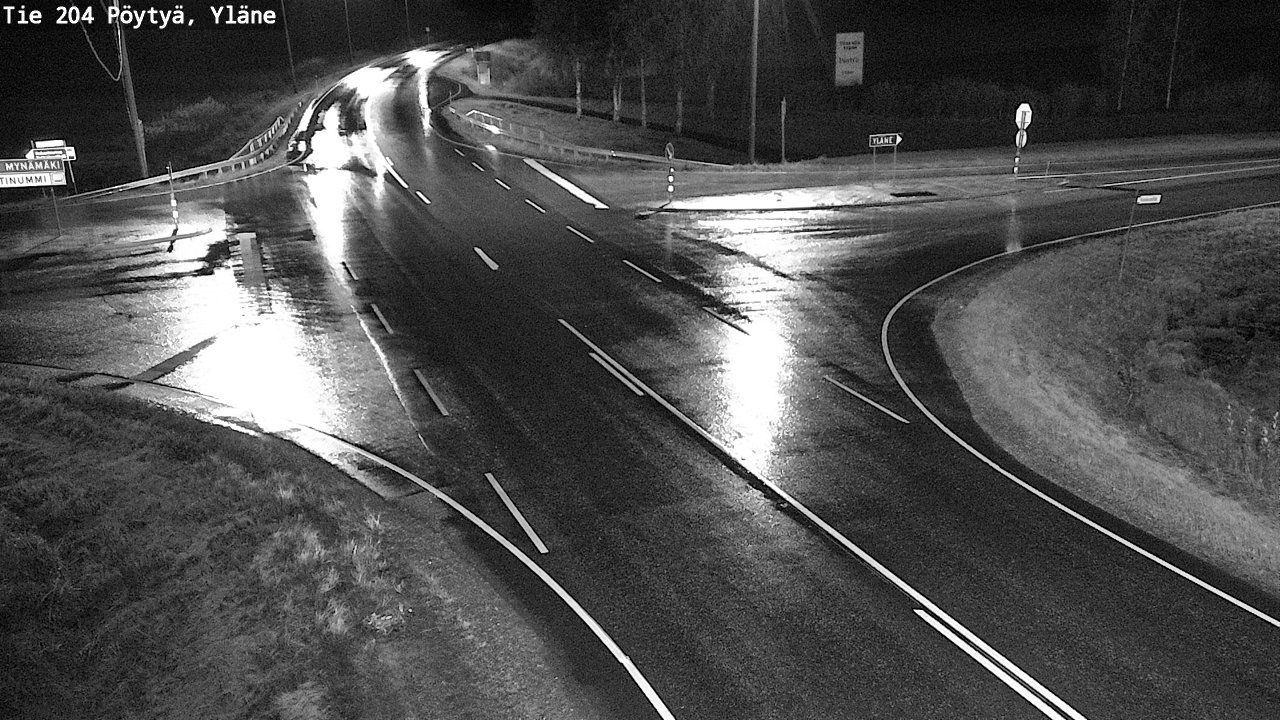 Weather Camera Image Road 204 Pöytyä, Yläne, Pöytyä, Varsinais-Suomi