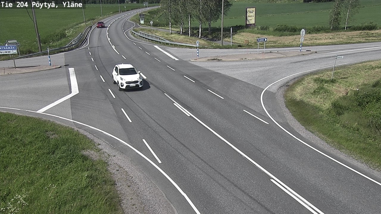 Weather Camera Image Road 204 Pöytyä, Yläne, Pöytyä, Varsinais-Suomi