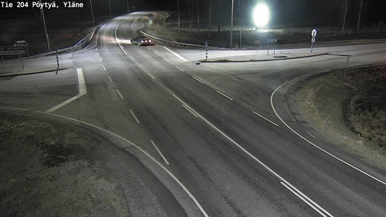 Weather Camera Image Väg 204 Pöytyä, Yläne, Pöytyä, Varsinais-Suomi