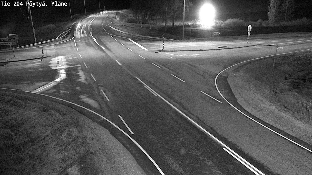 Weather Camera Image Road 204 Pöytyä, Yläne, Pöytyä, Varsinais-Suomi