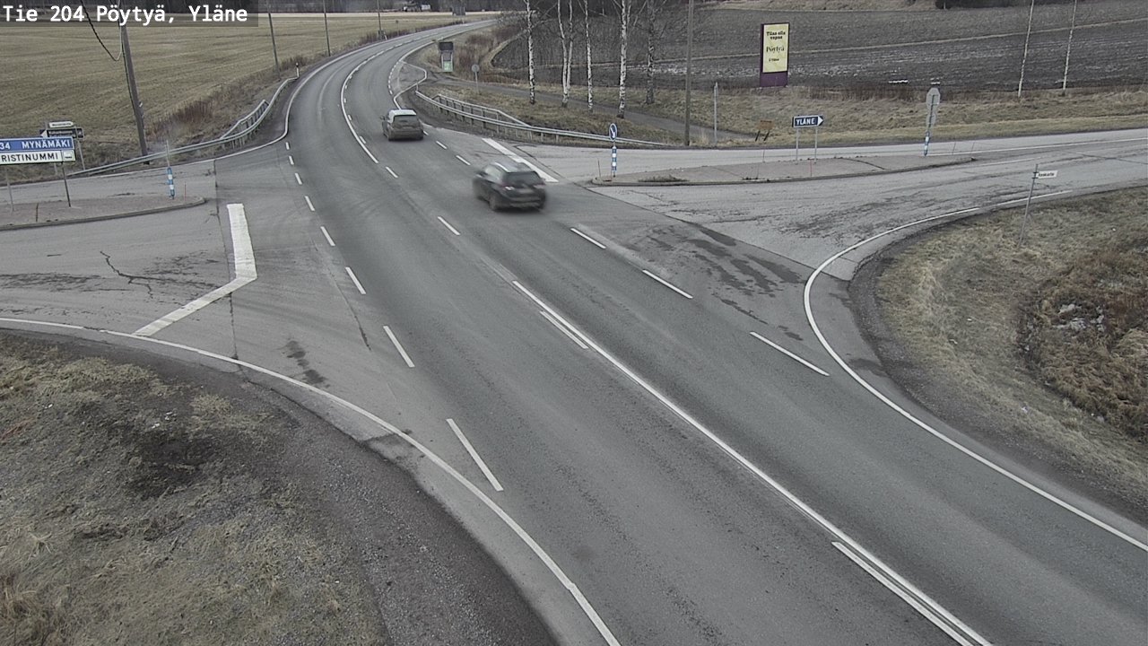 Weather Camera Image Väg 204 Pöytyä, Yläne, Pöytyä, Varsinais-Suomi