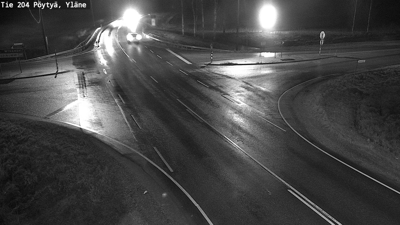 Weather Camera Image Väg 204 Pöytyä, Yläne, Pöytyä, Varsinais-Suomi