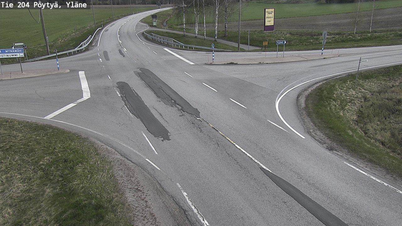Weather Camera Image Road 204 Pöytyä, Yläne, Pöytyä, Varsinais-Suomi