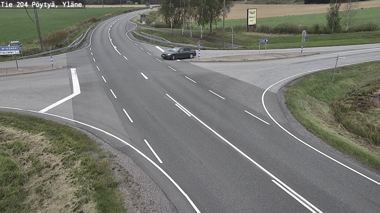 Weather Camera Image Road 204 Pöytyä, Yläne, Pöytyä, Varsinais-Suomi