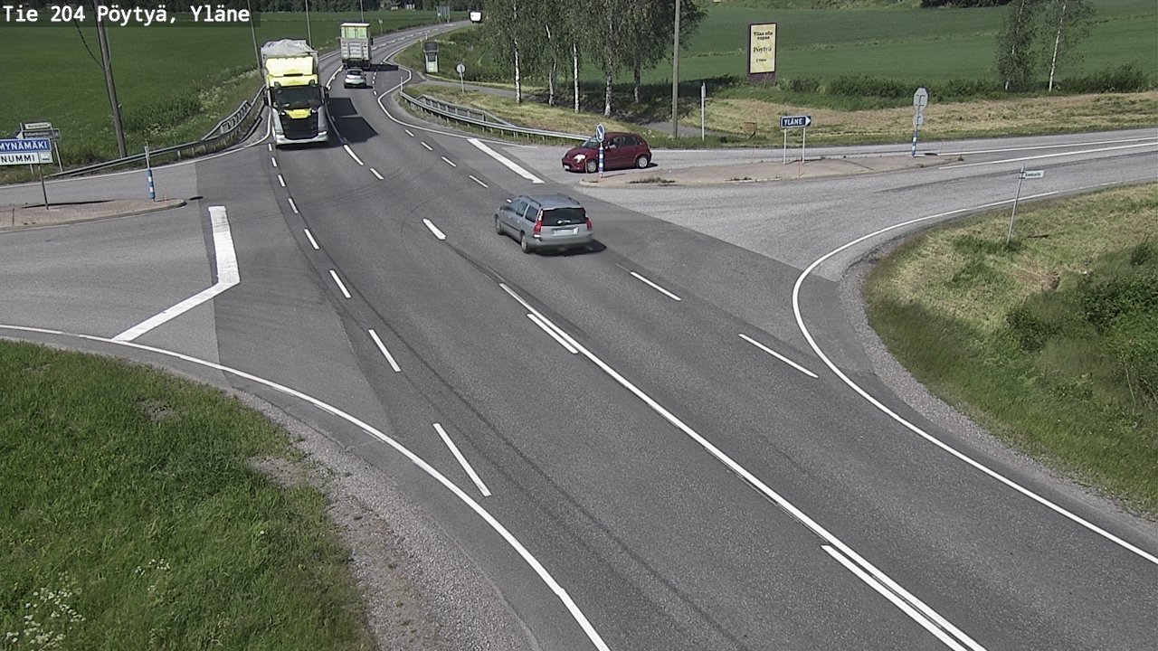 Weather Camera Image Road 204 Pöytyä, Yläne, Pöytyä, Varsinais-Suomi