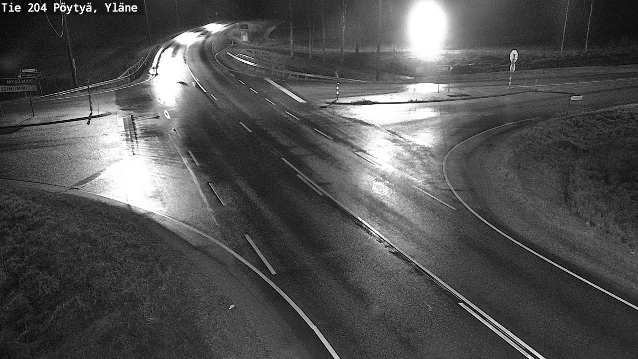 Weather Camera Image Väg 204 Pöytyä, Yläne, Pöytyä, Varsinais-Suomi