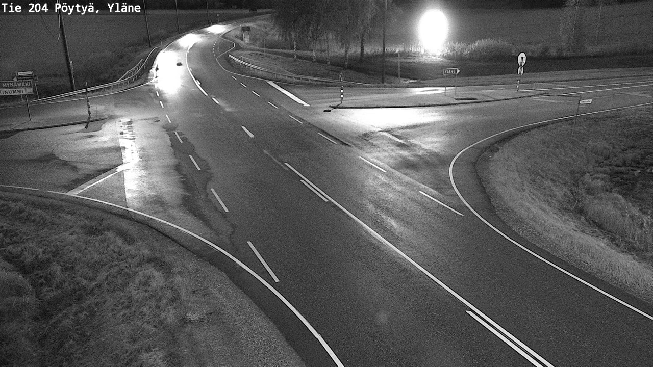 Weather Camera Image Road 204 Pöytyä, Yläne, Pöytyä, Varsinais-Suomi