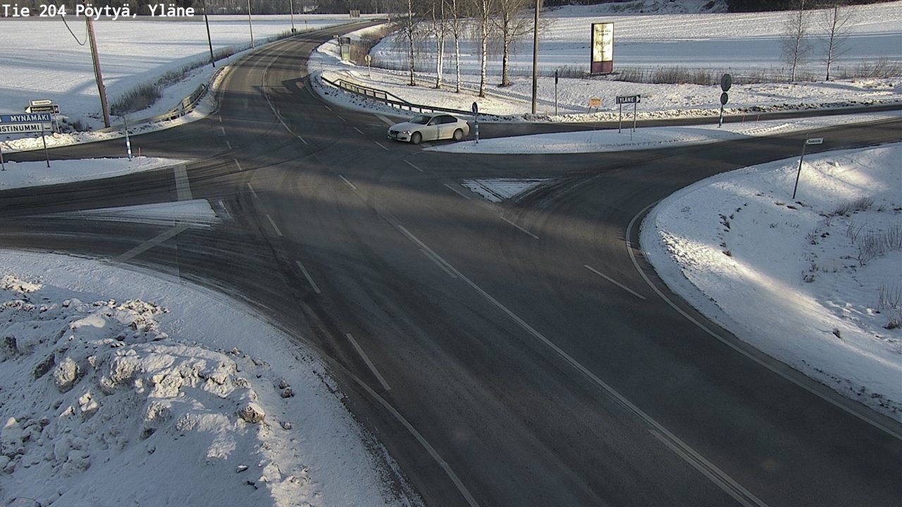 Weather Camera Image Road 204 Pöytyä, Yläne, Pöytyä, Varsinais-Suomi