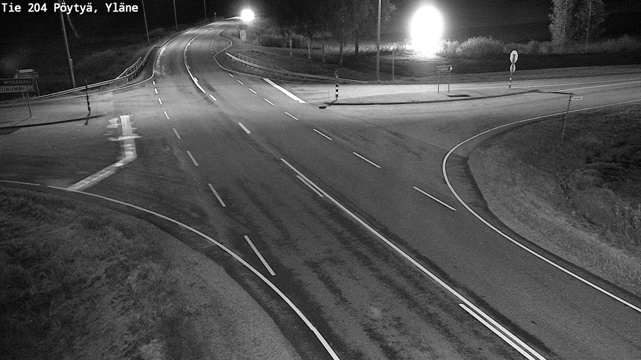 Weather Camera Image Road 204 Pöytyä, Yläne, Pöytyä, Varsinais-Suomi