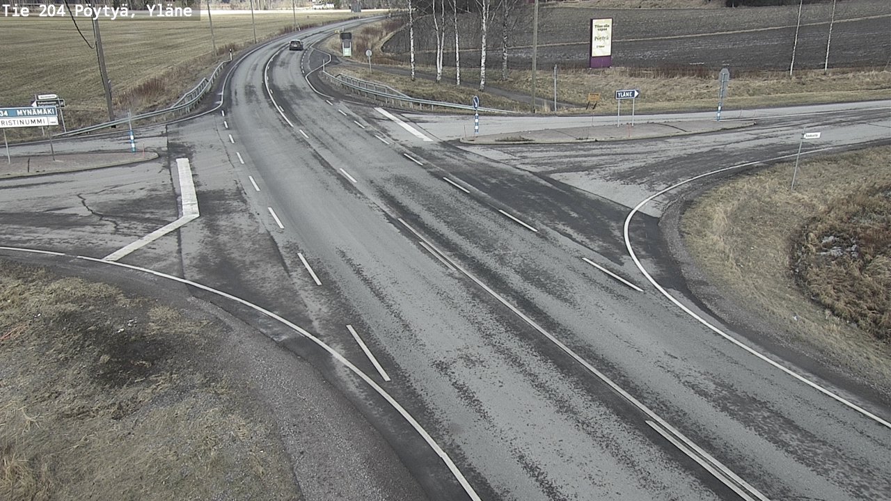 Weather Camera Image Road 204 Pöytyä, Yläne, Pöytyä, Varsinais-Suomi