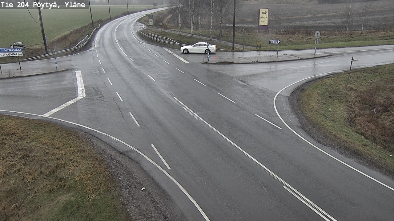 Weather Camera Image Väg 204 Pöytyä, Yläne, Pöytyä, Varsinais-Suomi