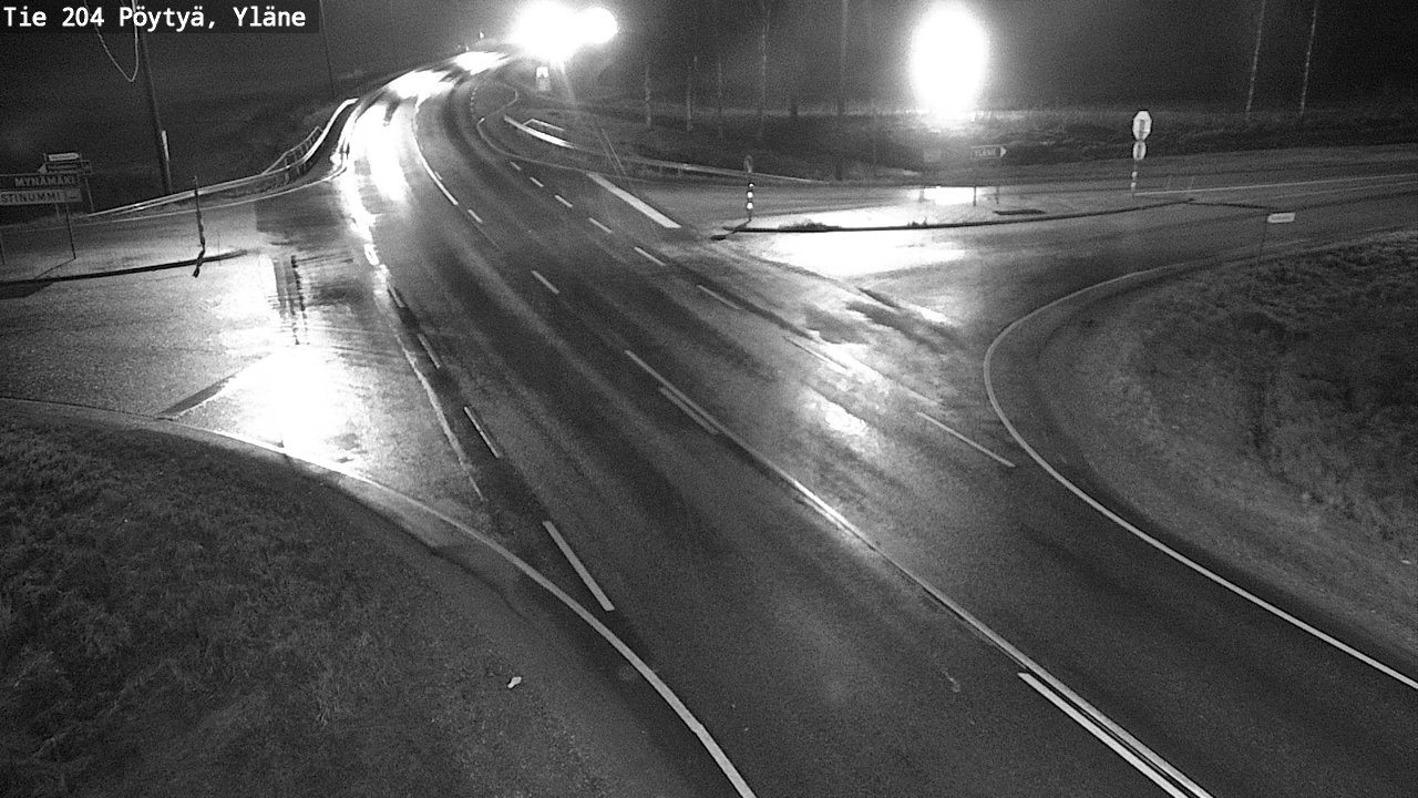 Weather Camera Image Väg 204 Pöytyä, Yläne, Pöytyä, Varsinais-Suomi