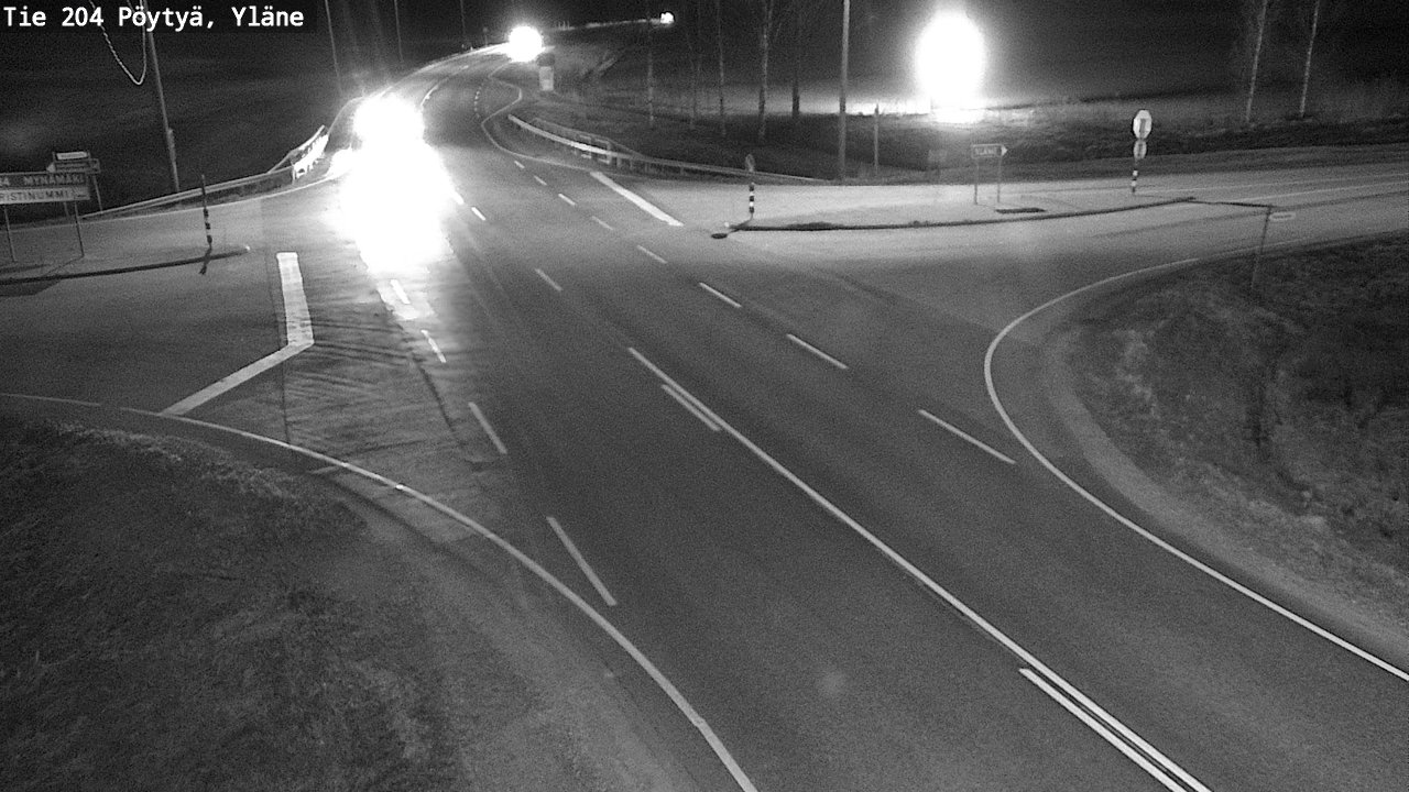 Weather Camera Image Väg 204 Pöytyä, Yläne, Pöytyä, Varsinais-Suomi
