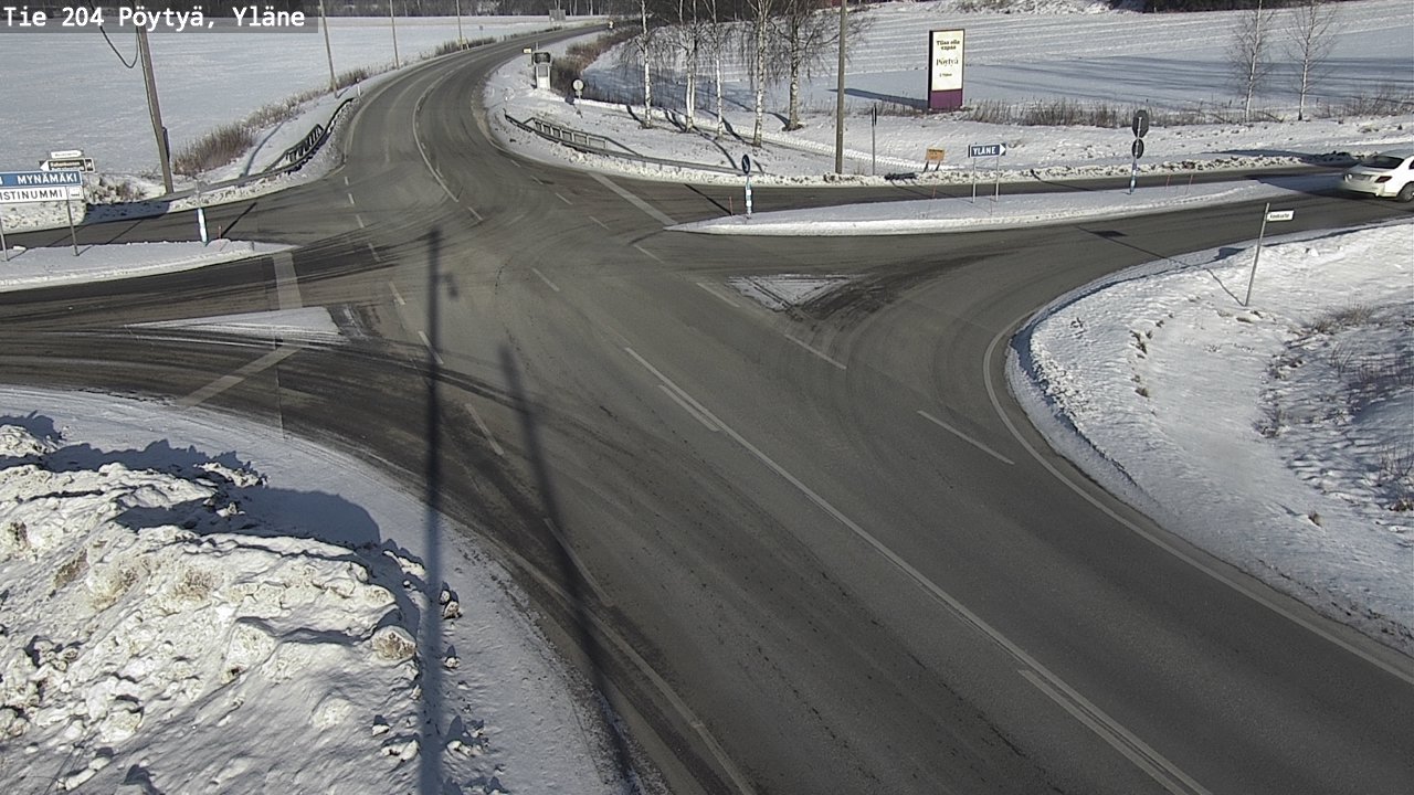 Weather Camera Image Väg 204 Pöytyä, Yläne, Pöytyä, Varsinais-Suomi