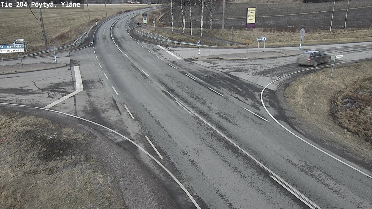 Weather Camera Image Road 204 Pöytyä, Yläne, Pöytyä, Varsinais-Suomi