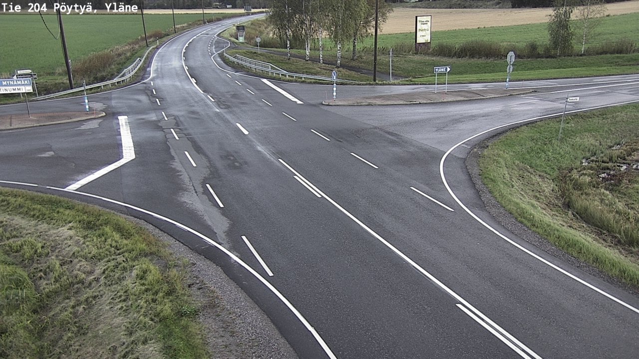 Weather Camera Image Road 204 Pöytyä, Yläne, Pöytyä, Varsinais-Suomi