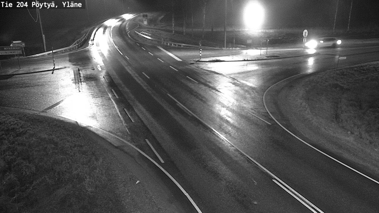 Weather Camera Image Väg 204 Pöytyä, Yläne, Pöytyä, Varsinais-Suomi