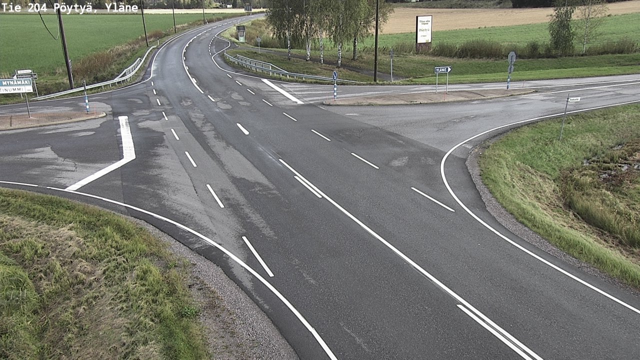 Weather Camera Image Road 204 Pöytyä, Yläne, Pöytyä, Varsinais-Suomi