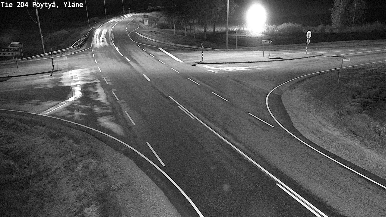 Weather Camera Image Road 204 Pöytyä, Yläne, Pöytyä, Varsinais-Suomi