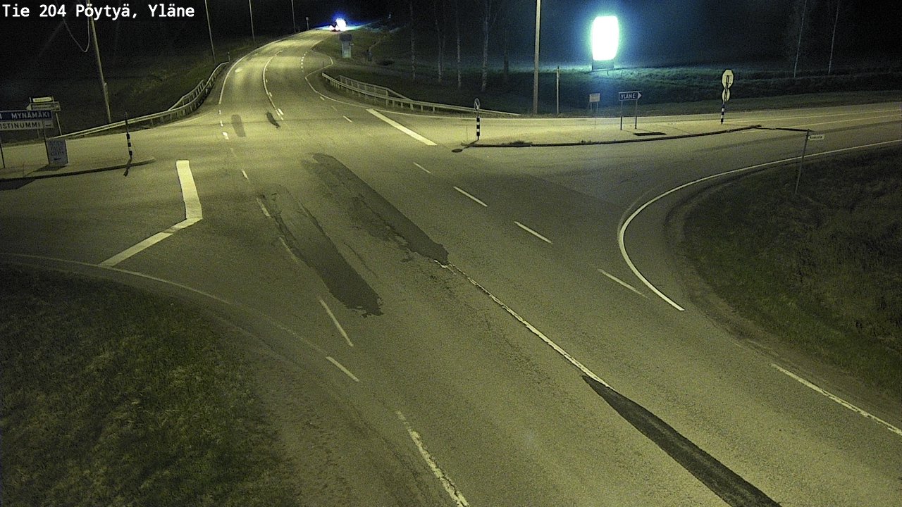Weather Camera Image Väg 204 Pöytyä, Yläne, Pöytyä, Varsinais-Suomi