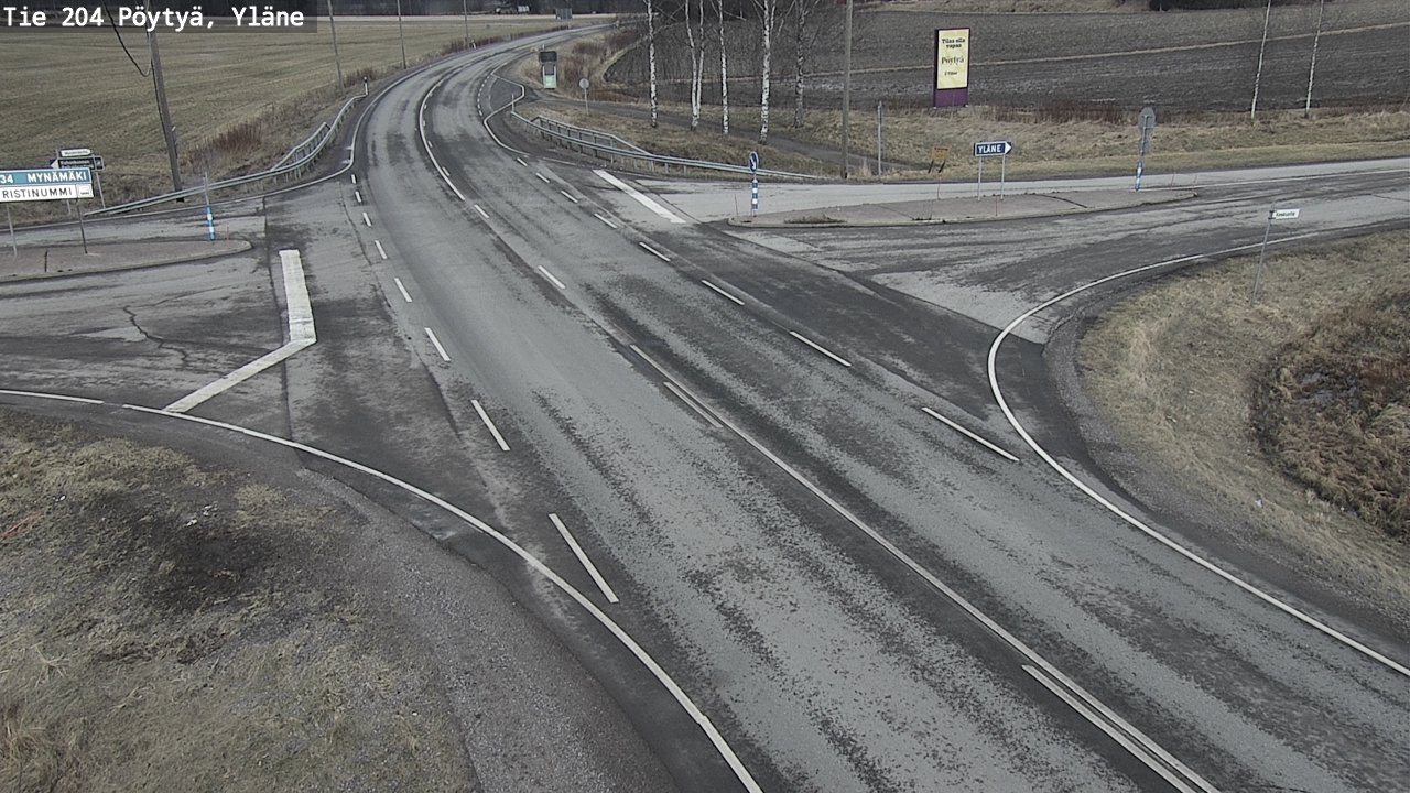 Weather Camera Image Road 204 Pöytyä, Yläne, Pöytyä, Varsinais-Suomi