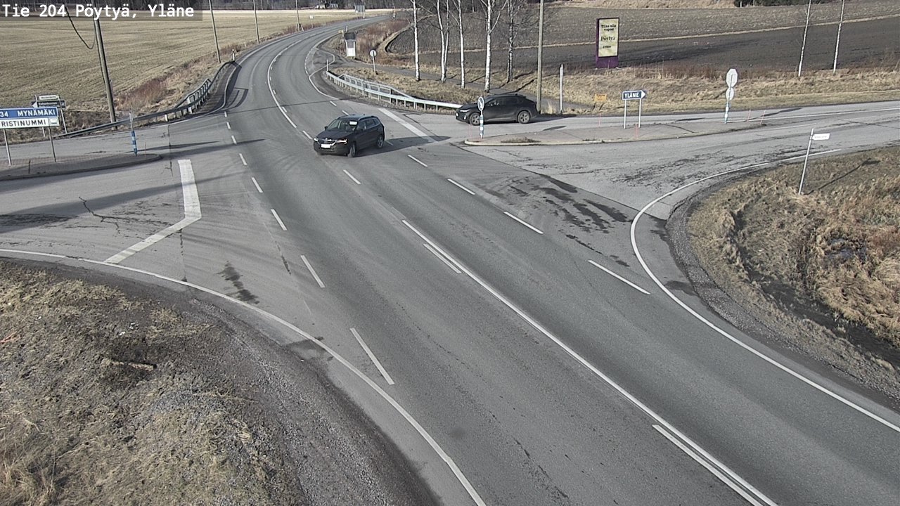 Weather Camera Image Road 204 Pöytyä, Yläne, Pöytyä, Varsinais-Suomi