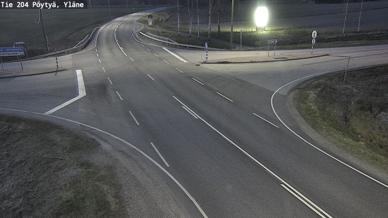 Weather Camera Image Road 204 Pöytyä, Yläne, Pöytyä, Varsinais-Suomi