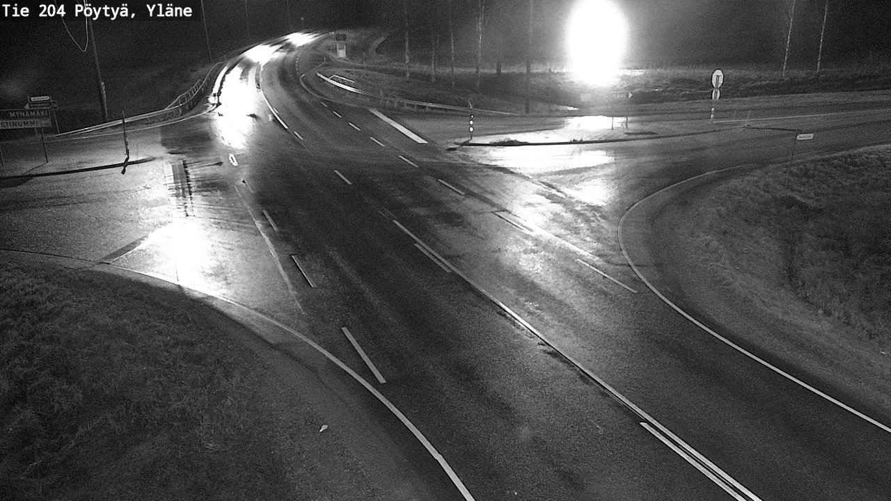 Weather Camera Image Väg 204 Pöytyä, Yläne, Pöytyä, Varsinais-Suomi