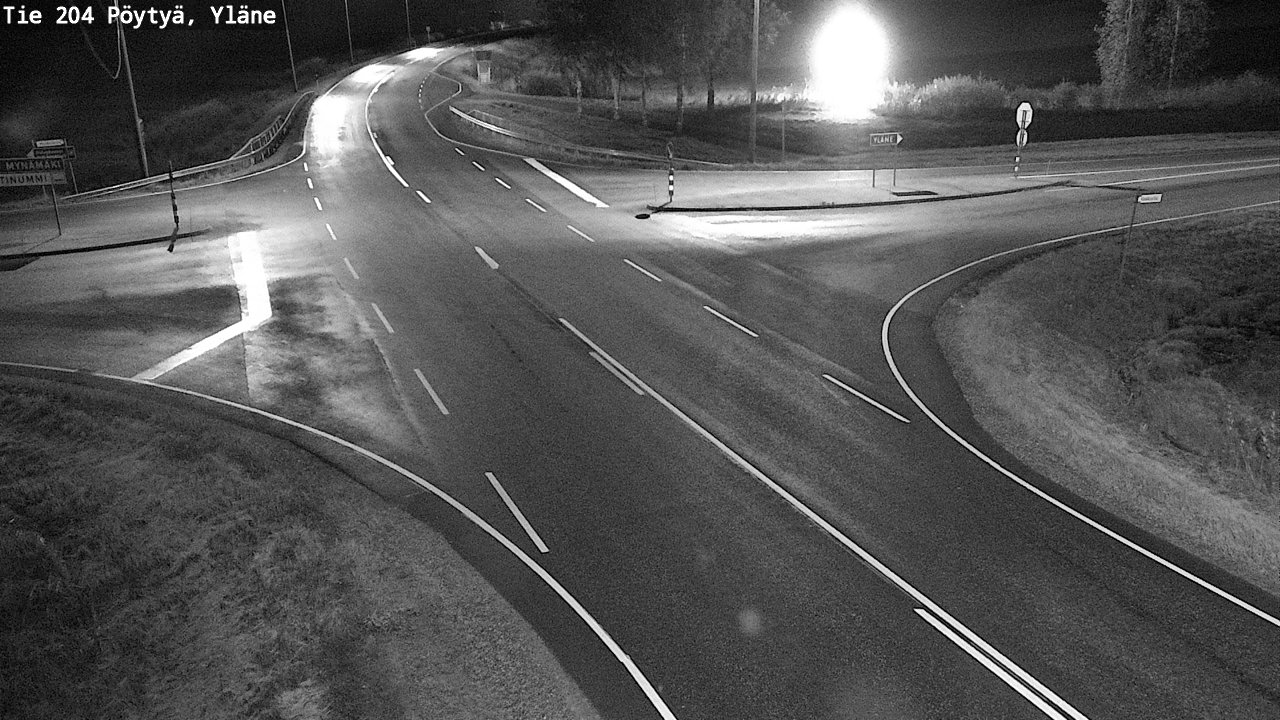 Weather Camera Image Road 204 Pöytyä, Yläne, Pöytyä, Varsinais-Suomi