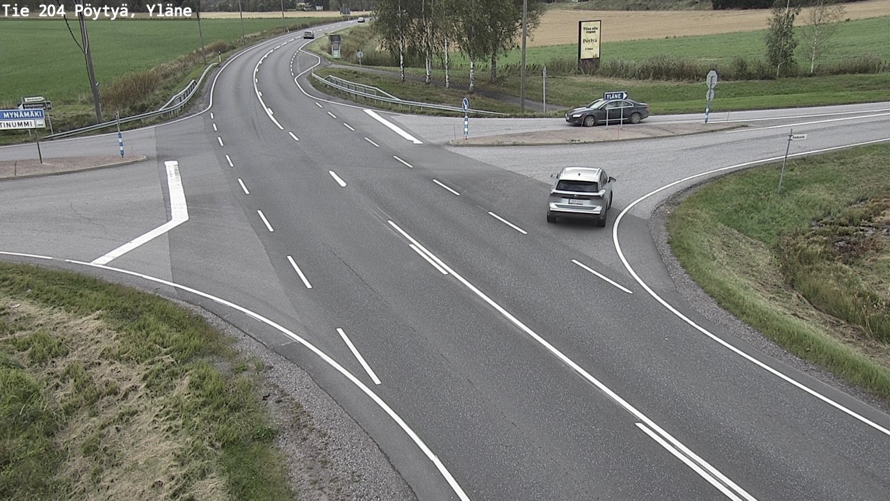 Weather Camera Image Road 204 Pöytyä, Yläne, Pöytyä, Varsinais-Suomi