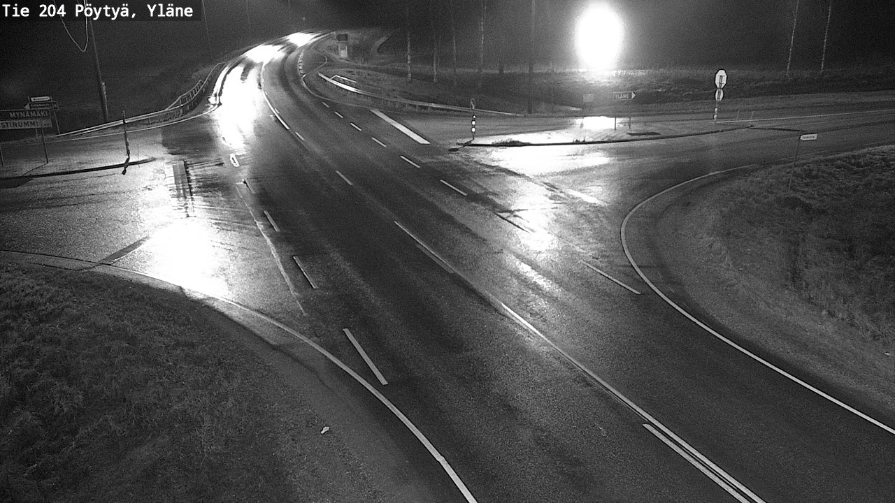 Weather Camera Image Väg 204 Pöytyä, Yläne, Pöytyä, Varsinais-Suomi