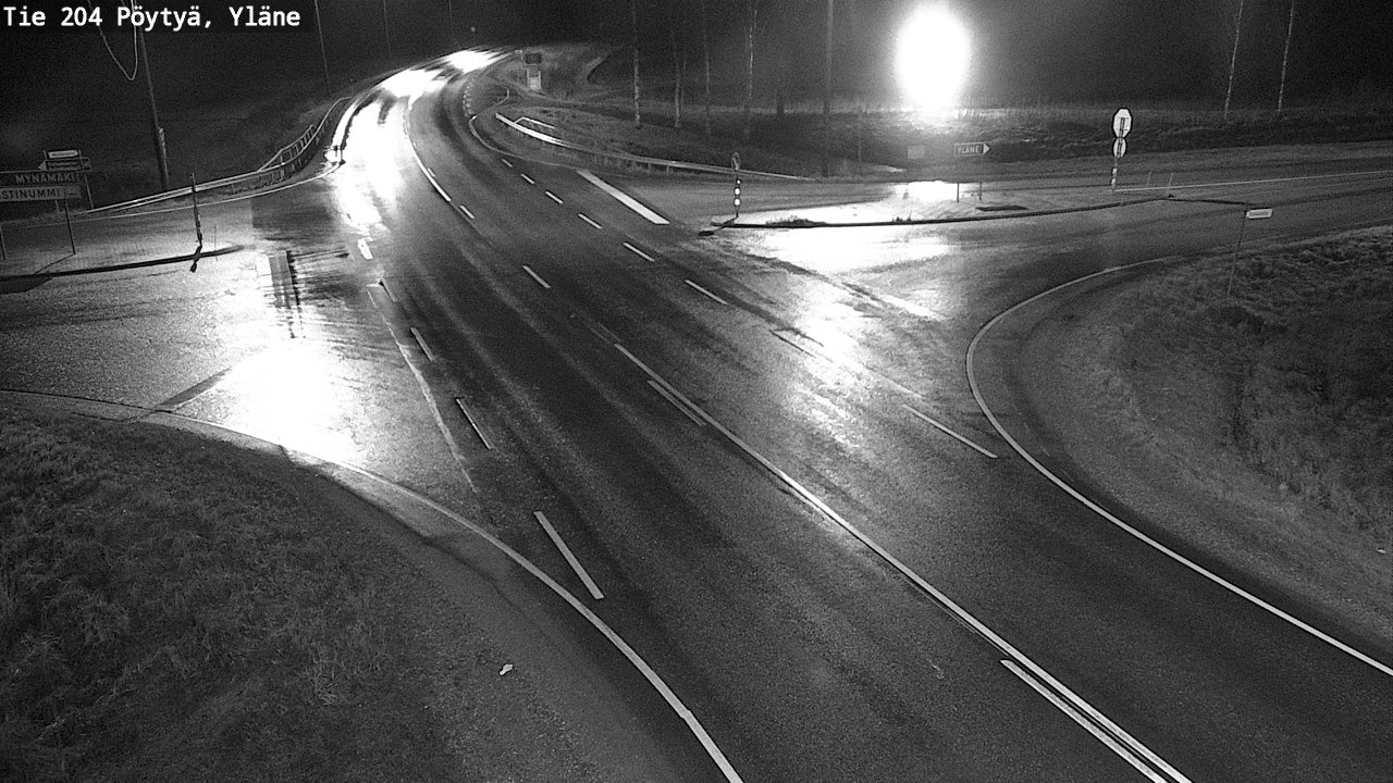 Weather Camera Image Väg 204 Pöytyä, Yläne, Pöytyä, Varsinais-Suomi