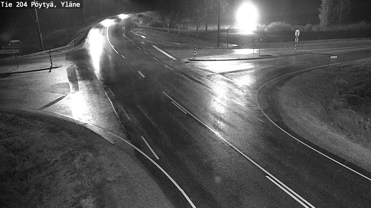 Weather Camera Image Road 204 Pöytyä, Yläne, Pöytyä, Varsinais-Suomi