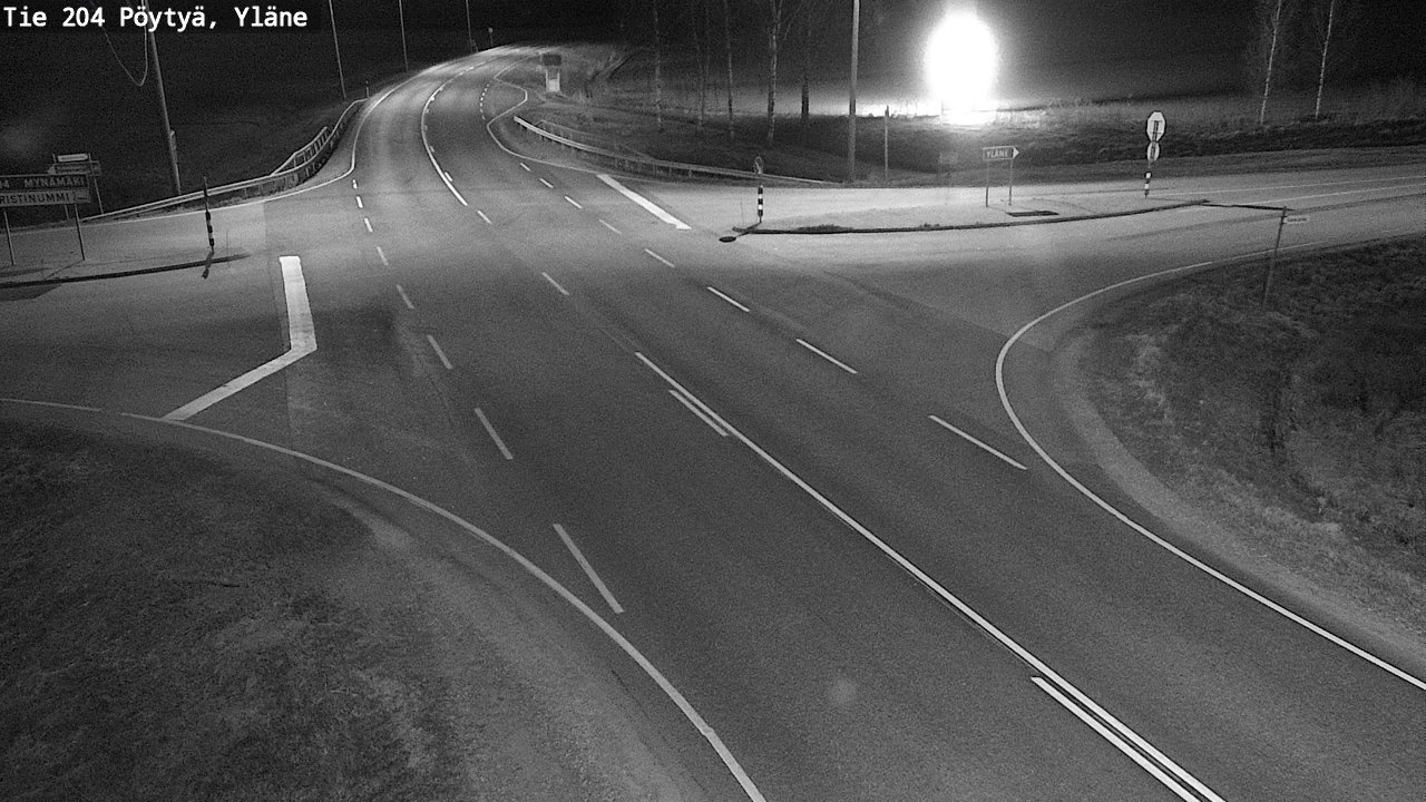 Weather Camera Image Väg 204 Pöytyä, Yläne, Pöytyä, Varsinais-Suomi
