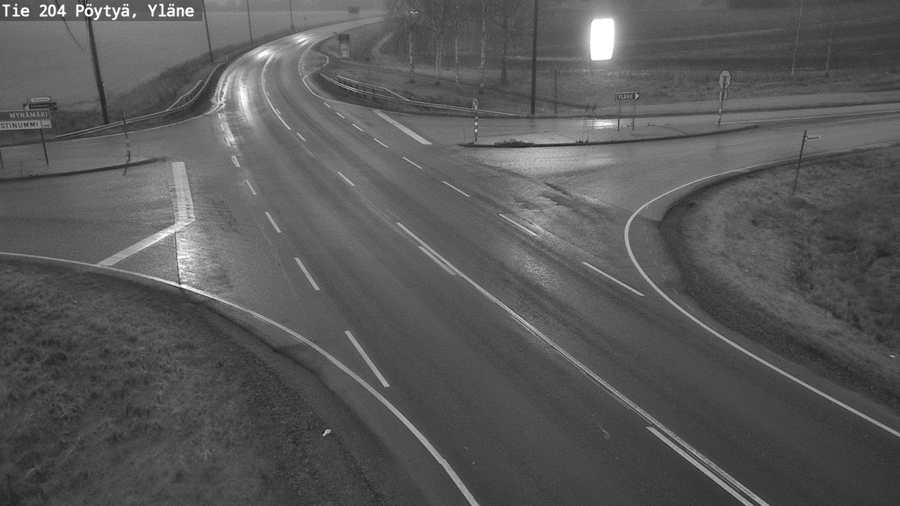 Weather Camera Image Väg 204 Pöytyä, Yläne, Pöytyä, Varsinais-Suomi