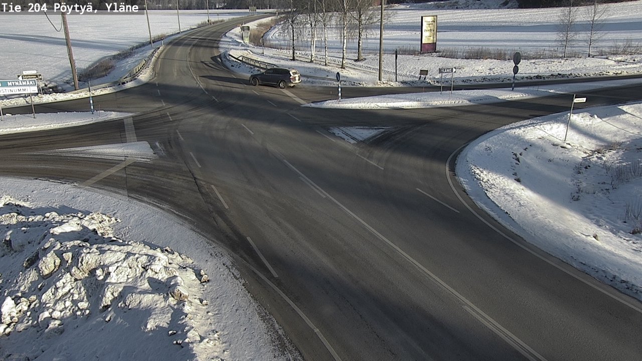 Weather Camera Image Road 204 Pöytyä, Yläne, Pöytyä, Varsinais-Suomi
