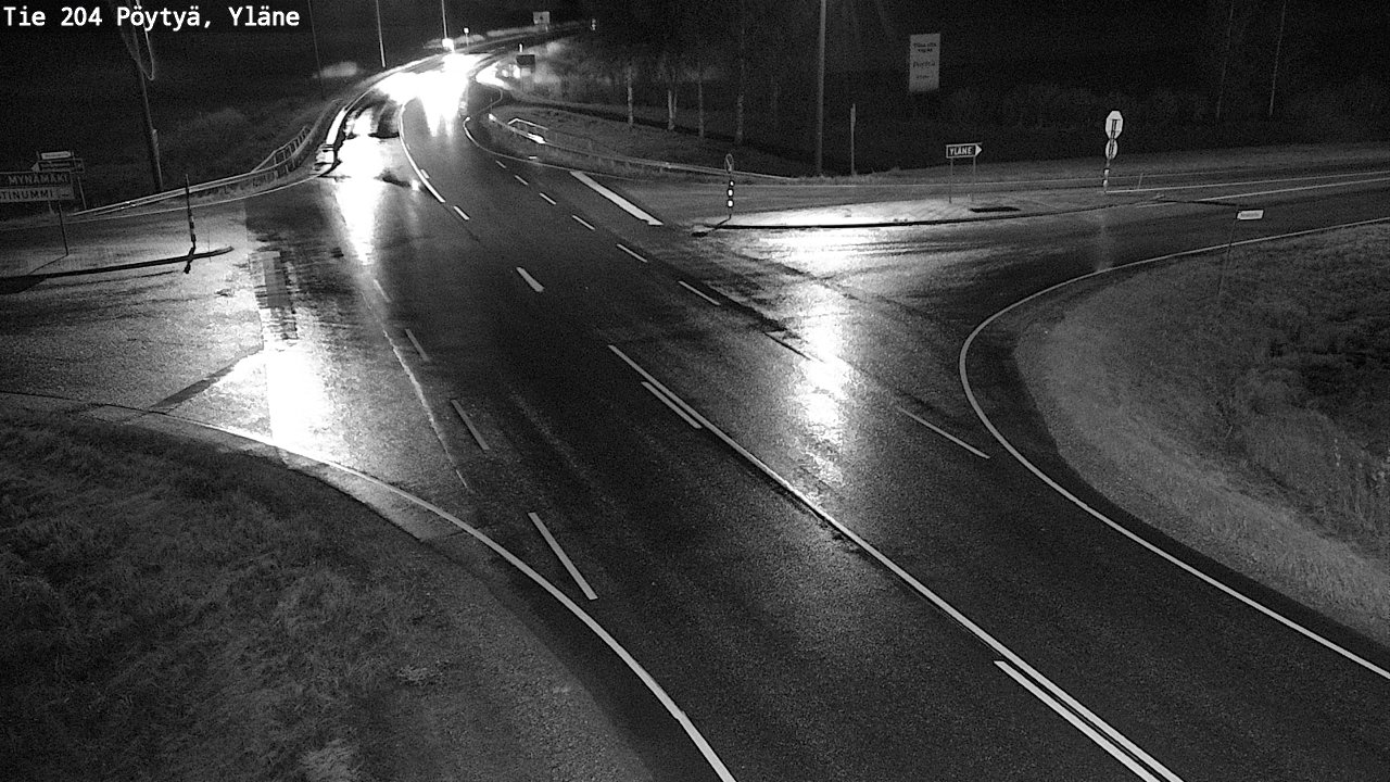 Weather Camera Image Road 204 Pöytyä, Yläne, Pöytyä, Varsinais-Suomi
