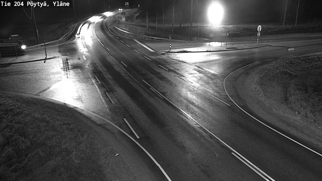 Weather Camera Image Väg 204 Pöytyä, Yläne, Pöytyä, Varsinais-Suomi