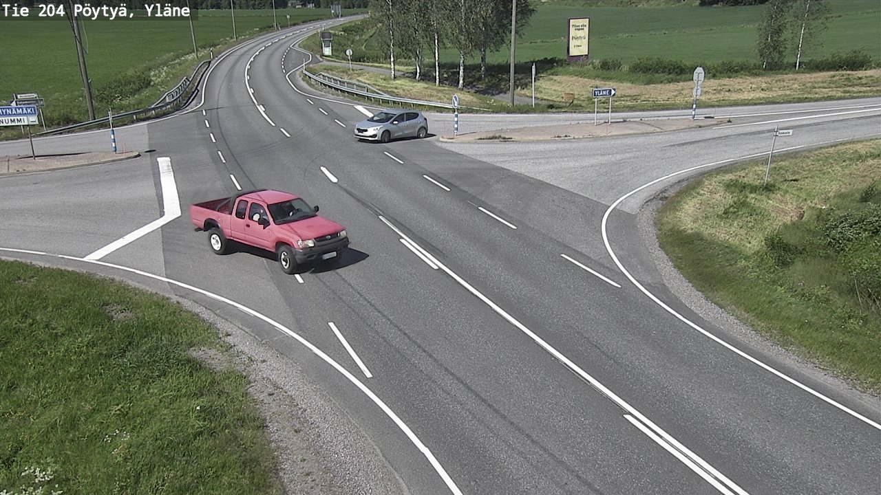 Weather Camera Image Road 204 Pöytyä, Yläne, Pöytyä, Varsinais-Suomi