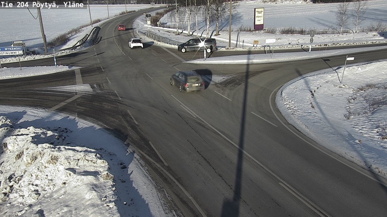 Weather Camera Image Väg 204 Pöytyä, Yläne, Pöytyä, Varsinais-Suomi