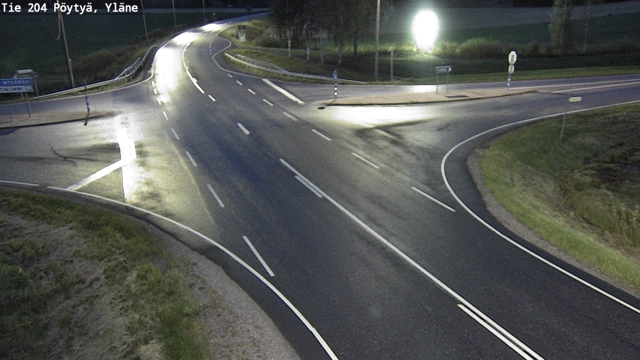 Weather Camera Image Road 204 Pöytyä, Yläne, Pöytyä, Varsinais-Suomi