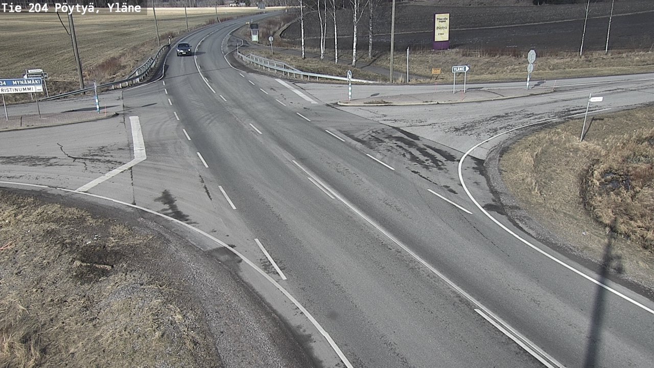 Weather Camera Image Road 204 Pöytyä, Yläne, Pöytyä, Varsinais-Suomi