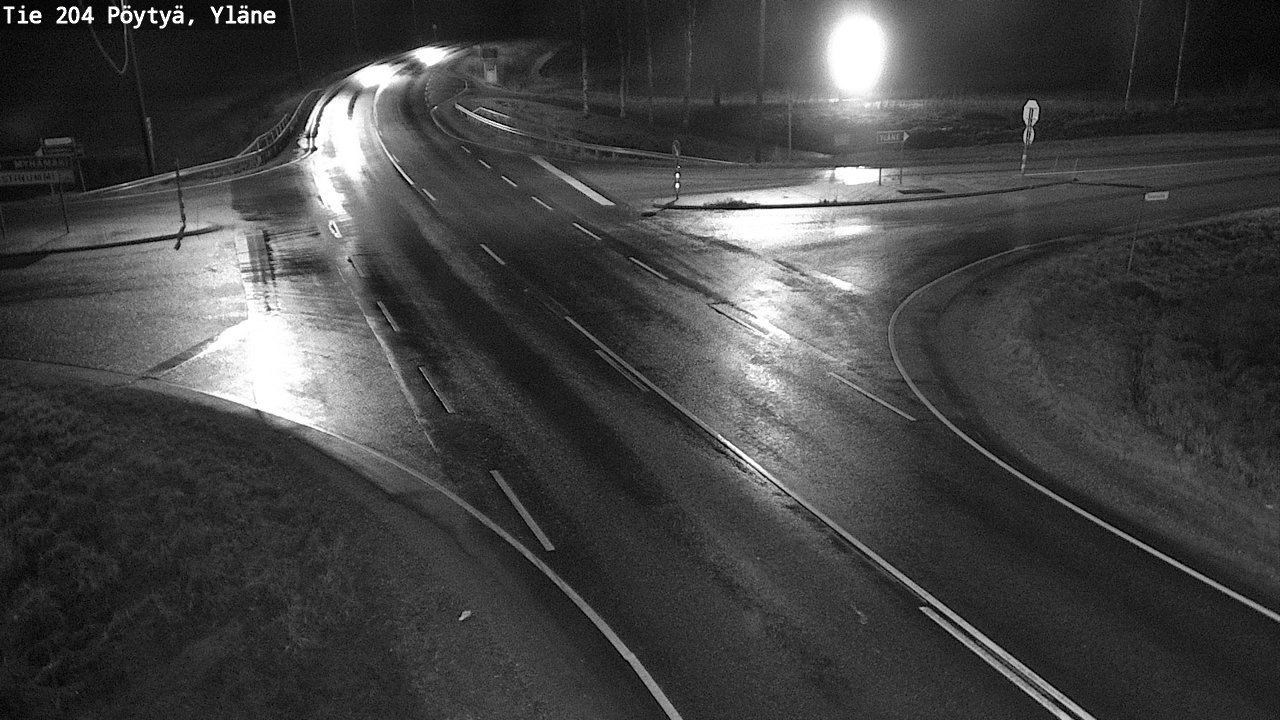 Weather Camera Image Väg 204 Pöytyä, Yläne, Pöytyä, Varsinais-Suomi