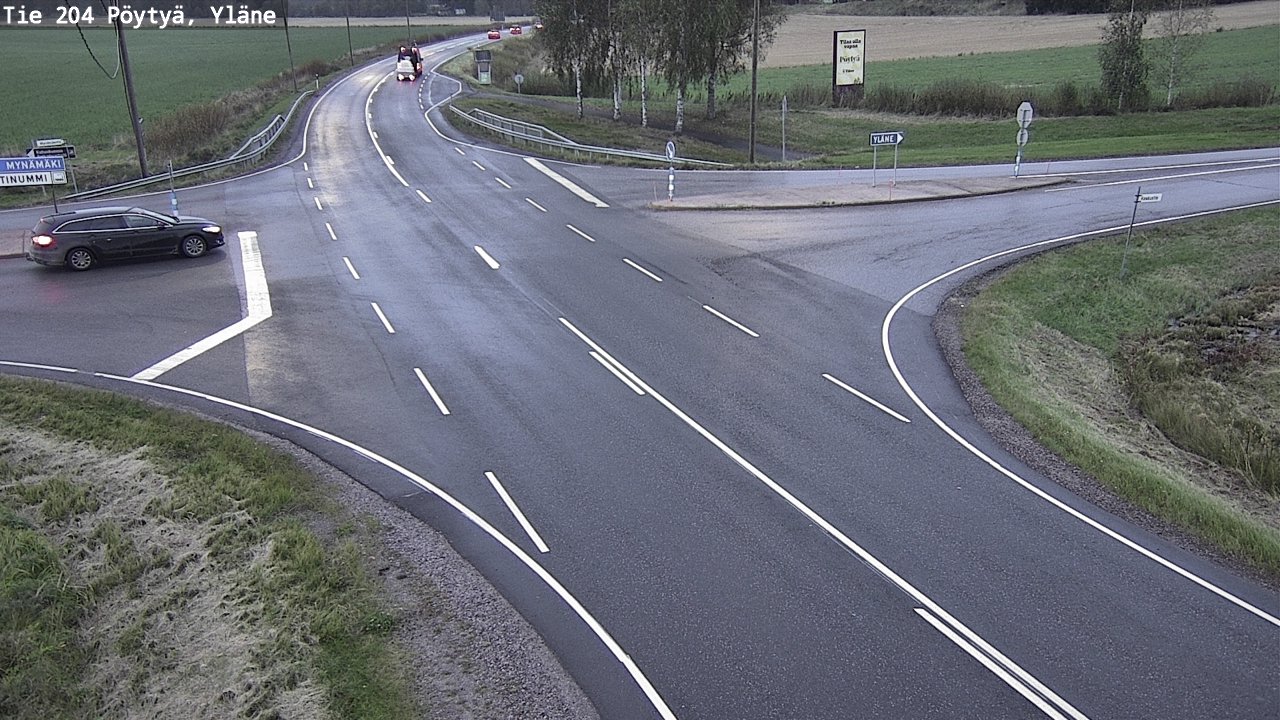 Weather Camera Image Road 204 Pöytyä, Yläne, Pöytyä, Varsinais-Suomi