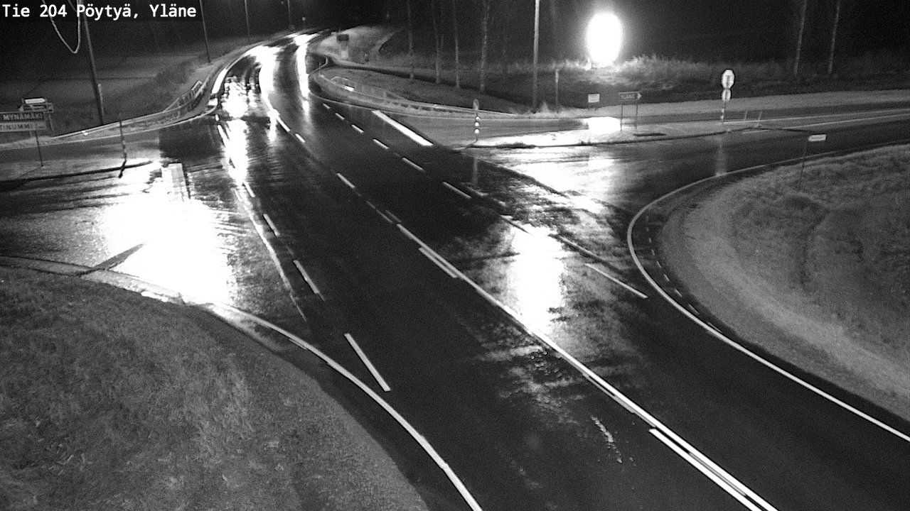Weather Camera Image Väg 204 Pöytyä, Yläne, Pöytyä, Varsinais-Suomi