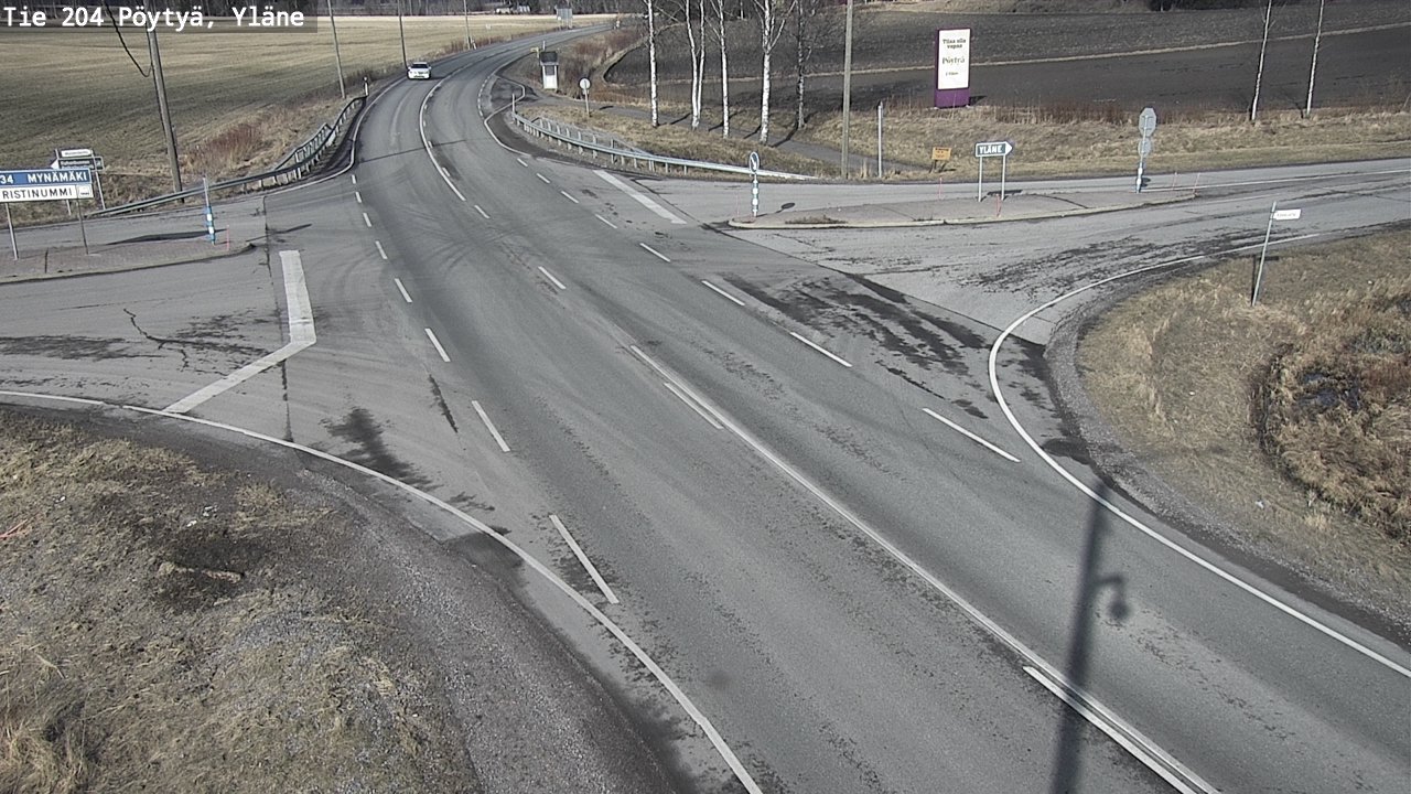 Weather Camera Image Road 204 Pöytyä, Yläne, Pöytyä, Varsinais-Suomi