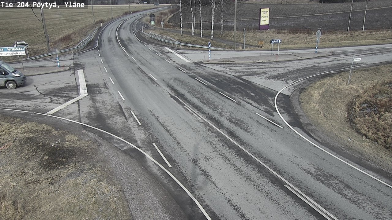Weather Camera Image Road 204 Pöytyä, Yläne, Pöytyä, Varsinais-Suomi